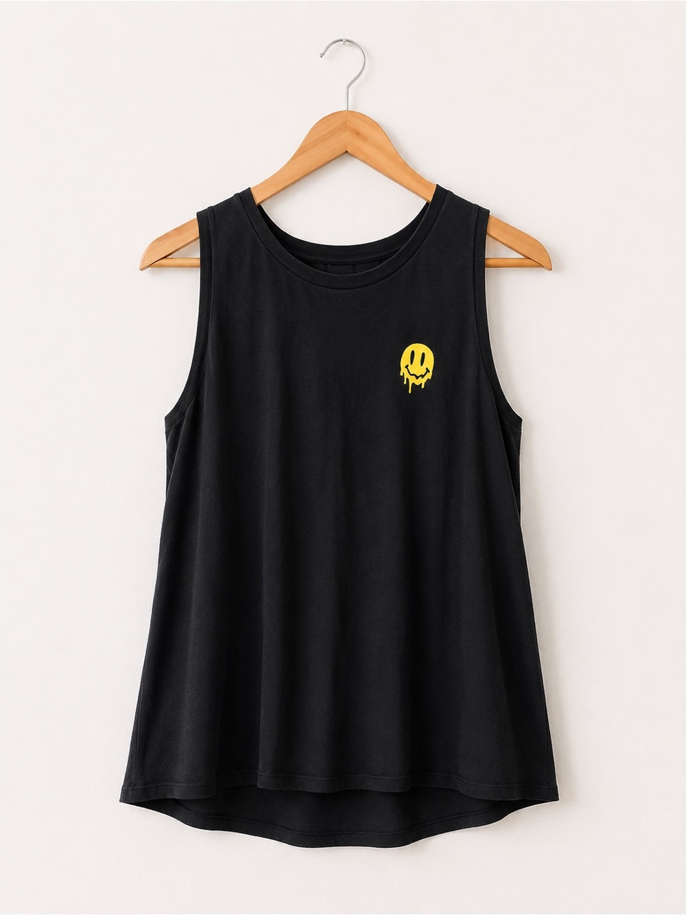 Eighty Eight Brand Melting Smiley Face Black Tank Top XL